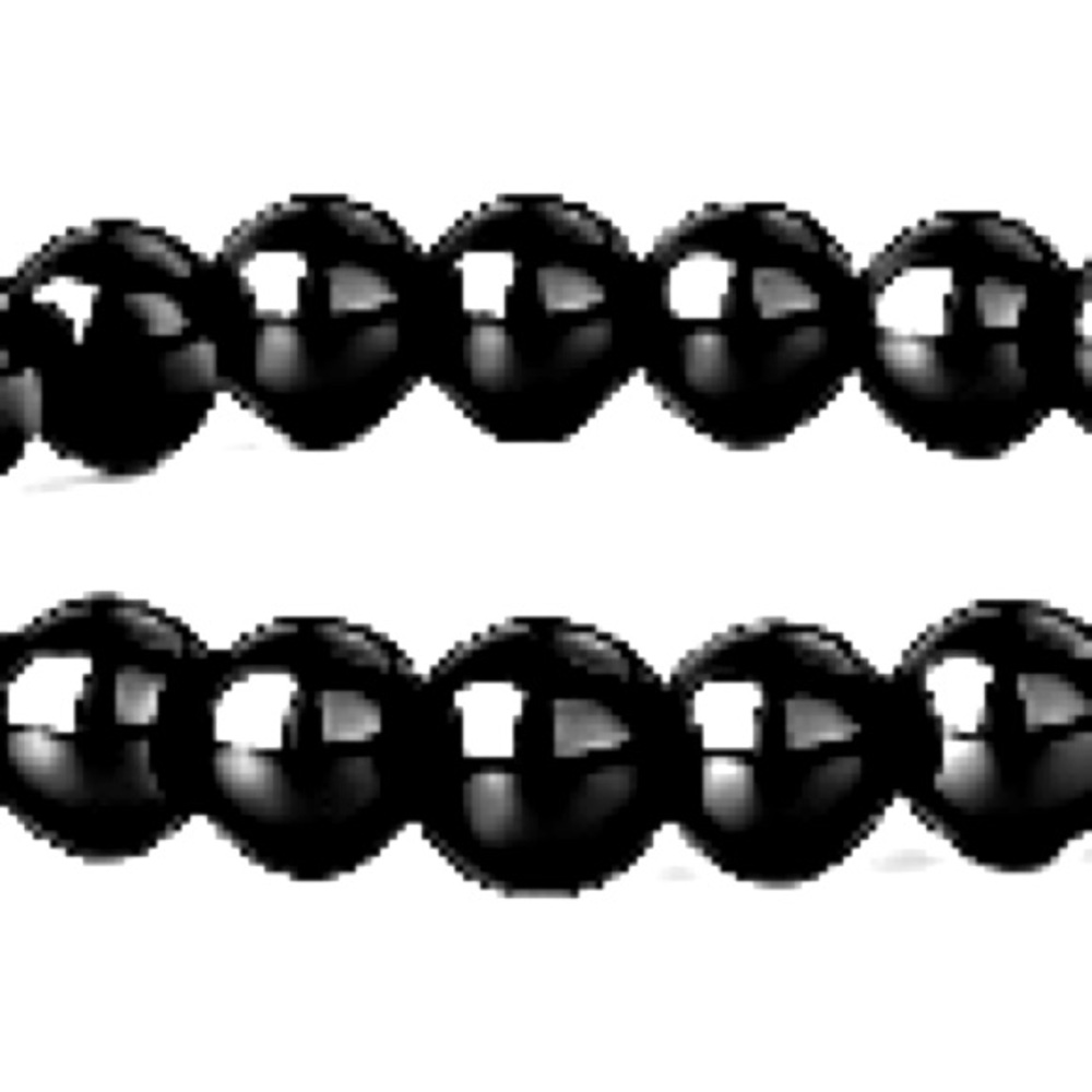 🖤 Hematite Black Round Beads, Single Strand Magnetic Bracelet - Unisex